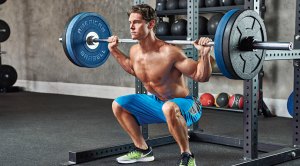 Man Barbell Back Squat