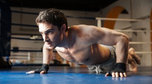 Boxer-Doing-Pushup-In-Boxing-Ring