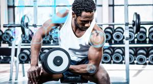 Black-Man-Bicep-Curl-Exercise-Technology-Analysis