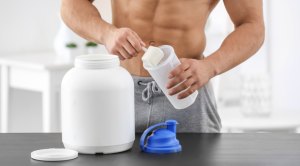 Man Making Protein Shake