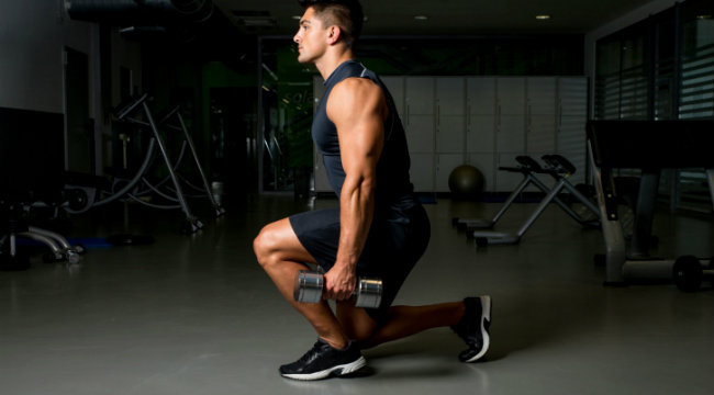 dumbbell lunge