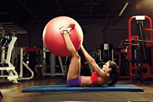 Stability Ball Finger Tap