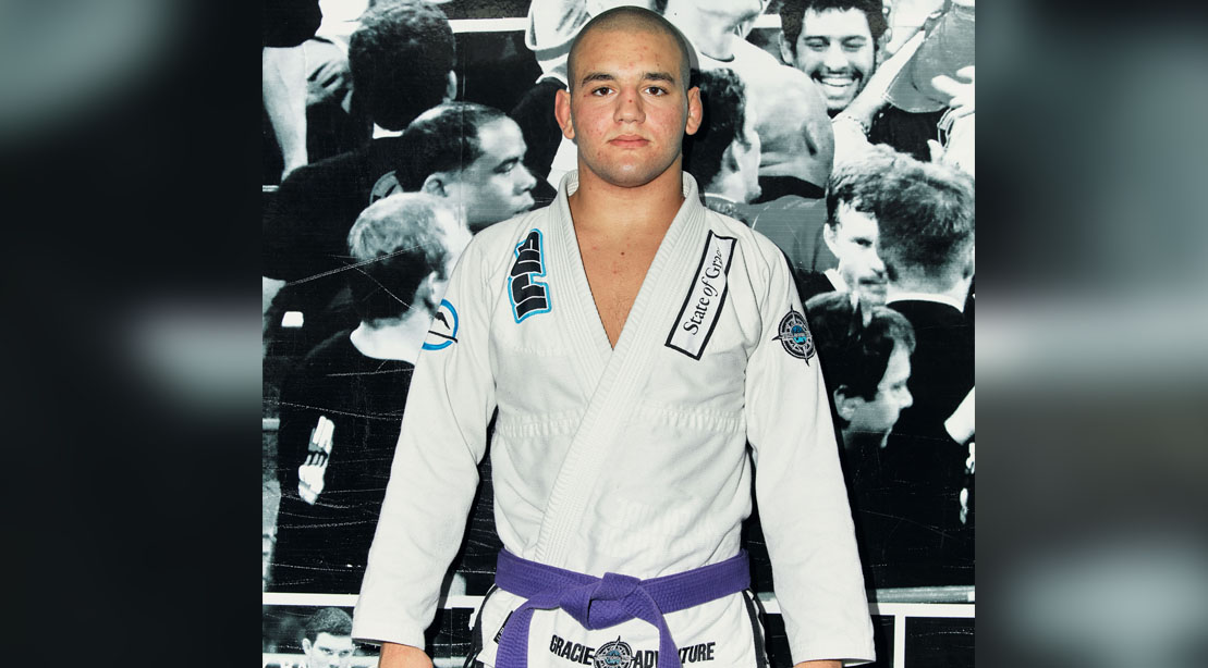Teen Rayron Gracie as a purple belt brazilian Jiu Jitsu fighter
