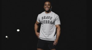 Aaron Marks Preparing For The Hard To Kill Workout Routine and Wearing A Bravo Sierra Shirt