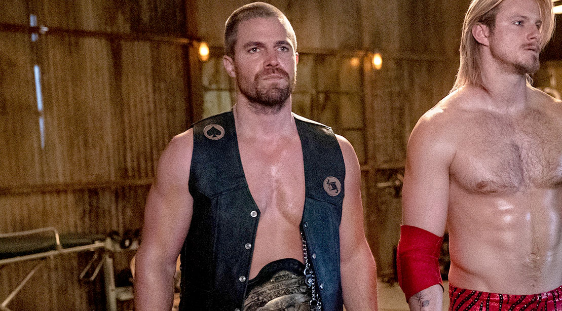 WB Arrow Actor Stephen Amell Playing his role of a wrestler Jack Spade on Starz's Heels