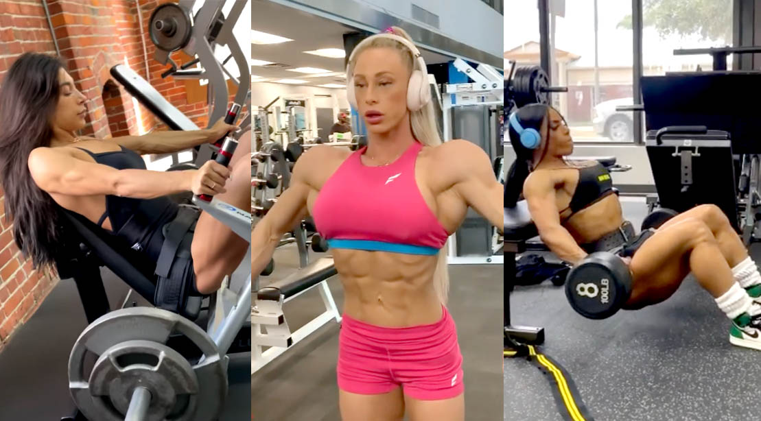 The 2021 Ms. Olympia competitors training for the 2021 Ms. Olympia competition