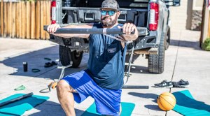 Chad Belding star of the Fowl Life performing a tailgate exercise