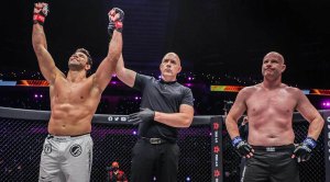 MMA fighter for One Championship Marcus Almeida victory over his opponent