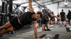 Matt Hesse performing a workout at the FitOps Foundation facility