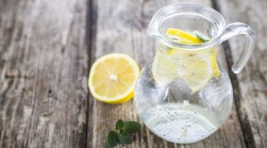 Pticher of lemon water