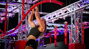 Mila Stanzani competing in ninja warrior competition after preparing with her ninja warrior workout routine