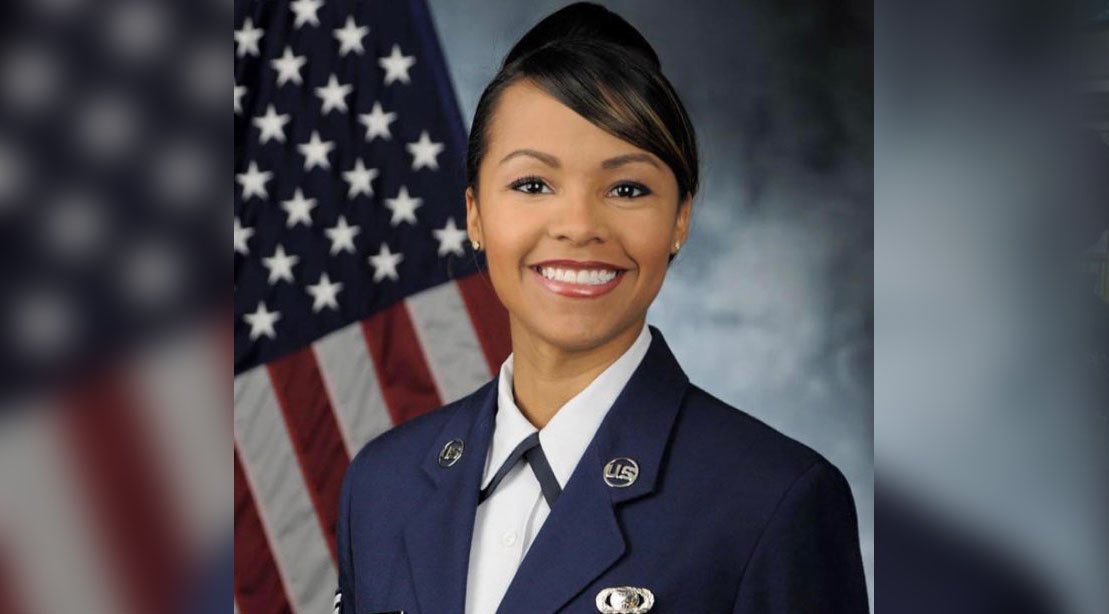 Terace Garnier in her united air force uniform